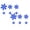 Blue*Two, variant on 6 Pcs Daisy Flower Vinyl Decal Sticker, Daisy Flower Petals Sticker, Different Sizes for Laptop Phone Accessory Helmet Car Window Bumper Mug Tuber Cup Door Wall Decoration