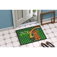 thumbnail image 4 of Wirehair Red Dachshund St. Patrick's Day Indoor or Outdoor Mat 24x36 36 in x 24 in, 4 of 5