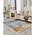 thumbnail image 2 of Amazing Rugs, LLC. "Zara Contemporary" Washable Super Soft Area Rug with Abstract Design Silver/Blue 2' x 3' Abstract 0.76 - 1 inch Stain, 2 of 10