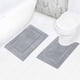 thumbnail image 1 of Juego de Alfombrillas de Baño SHACOS en Forma de U 40x60 cm y 50x60 cm Gris, 1 of 8