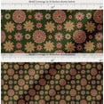 thumbnail image 2 of Soimoi Green Cotton Poplin Fabric Multicolor Dot Mandala Printed Fabric 1 Yard 56 Inch Wide, 2 of 7