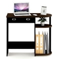 thumbnail image 2 of Furinno Go Green Home Laptop Notebook Computer Desk/Table, Columbia Walnut/Black/Dark Brown, 11193 CWN/BK/DBR, 2 of 11