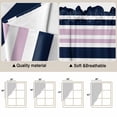 thumbnail image 5 of Swag Valance Curtains for Windows, Navy Blue Pink Striped Light Filtering Kitchen Curtains with Rod Pocket, Gradient Horizontal Lines Window Treatment Valances for Living Room, 36x36 - 2 PCS, 5 of 9