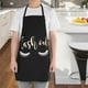 thumbnail image 4 of Delantal de cocina con bloqueo de oro para pestañas, para el hogar, cocina, cafés, negro, 4 of 10