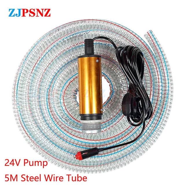 12v 24vdc Diesel Fuel Water Oil Car Camping Fishing Submersible Transfer Pump Kits Car Pumping Diesel Oil Pump Cigarette Lighter