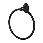 Mainstays Oval Style Steel Towel Ring, Matte Black Finish