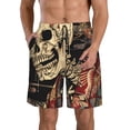thumbnail image 1 of Lsque Maillot de Bain Gothique à Motif Floral Oriental pour Hommes, Short de Bain Hawaïen Séchage Rapide avec Poches-Moyen, 1 of 6