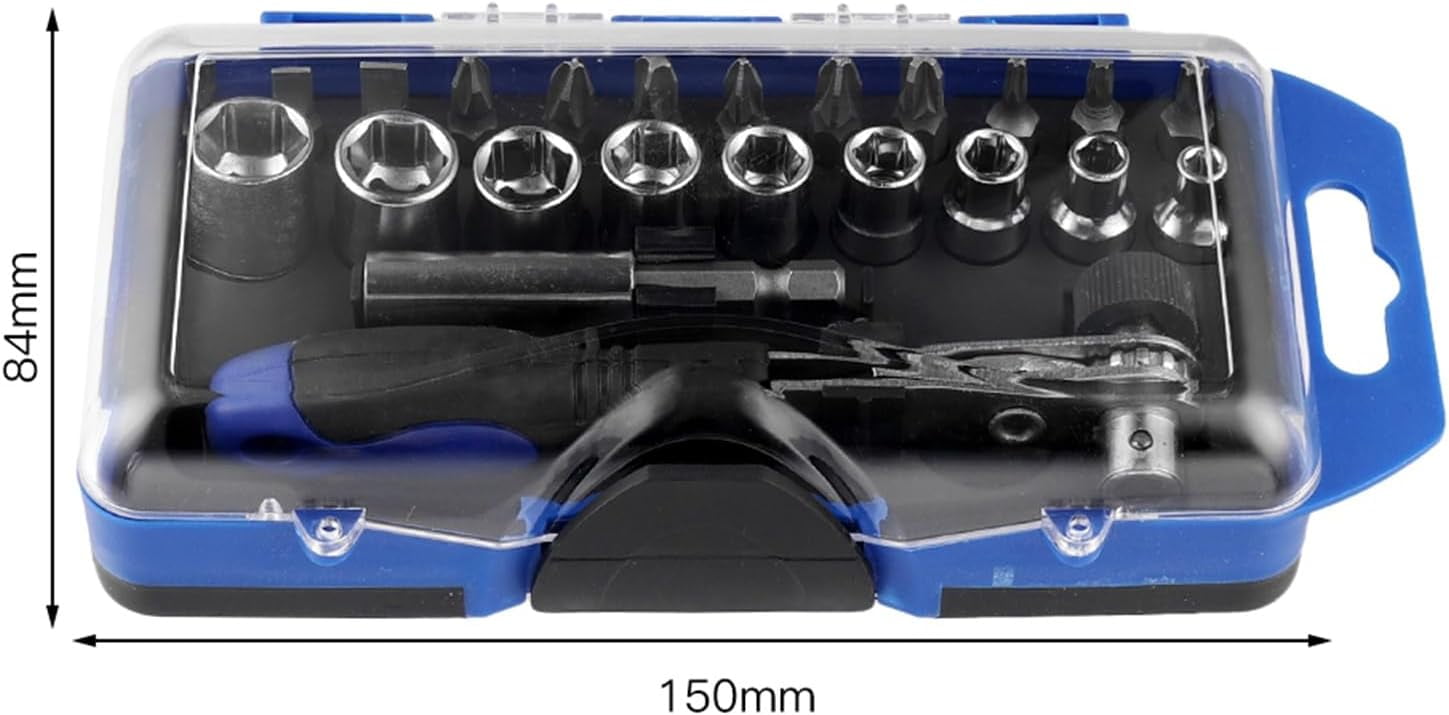 Gamvdout DIY Tool Kit 38/23/22pcs Sleeve Screwdriver Ratchet Wrench Socket Spanner Drill Tool Sets
