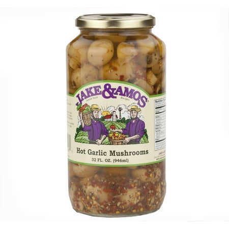 - Jake & Amos Hot Garlic Mushrooms 32 oz. (2 Jars)