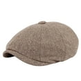thumbnail image 1 of Béret en Sergé à Chevrons pour Hommes et Femmes Automne et Hiver Chapeau Rétro Tendance, 1 of 3