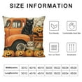 thumbnail image 5 of YINGXI Happy Halloween Decorative Throw , Pumpkin Truck Porch Patio Outdoor Pillowcase, Jack O Lantern Fall Holiday 12x12in, 5 of 5