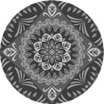 thumbnail image 1 of Ahgly Company Machine Washable Indoor Round Transitional Gunmetal Gray Area Rugs, 8' Round, 1 of 7
