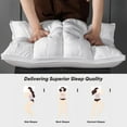 thumbnail image 7 of Teler Down Alternative Pillow Standard Size Set of 2, Hotel-Grade Luxury Cooling Pillow Supportive Breathable Pleated Design Suitable for Side, Stomach, or Back Sleepers, 7 of 7