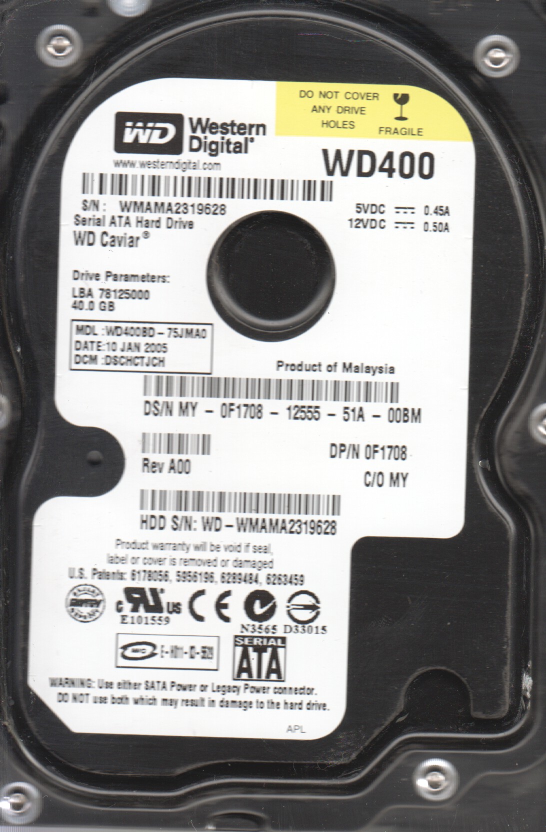 Contrôleur PCB Pour Disque Dur WD2500JS - IDE/P-ATA - Occasion Flashé