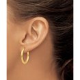 thumbnail image 4 of 14K Yellow Gold Polished Endless Tube Hoop Earrings (25 X 25) Made In Peru tf808, 4 of 6