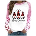 thumbnail image 2 of TIMIFIS Chandail en Molleton de Noël Oversize pour Femmes Mode Décontractée Mignon Père Noël Imprimé Col Rond Chandail Cadeaux pour Femmes pour Noël, 2 of 4