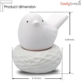 thumbnail image 2 of Little Bird Nest, Non-Electric Ceramic Diffusers for Essential Oils and Aromatherapy Fragrance, White Ceramic Diffusers in Car or Bathroom and Desk Office Decor, White Vase, 2 of 3