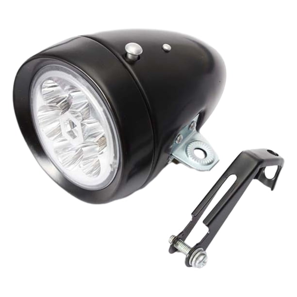 Luz delantera para bicicleta, lámpara para bicicleta de 6 LED, práctica, portátil, resistente al agua, faro para bicicleta de montaña, ciclismo al Negro