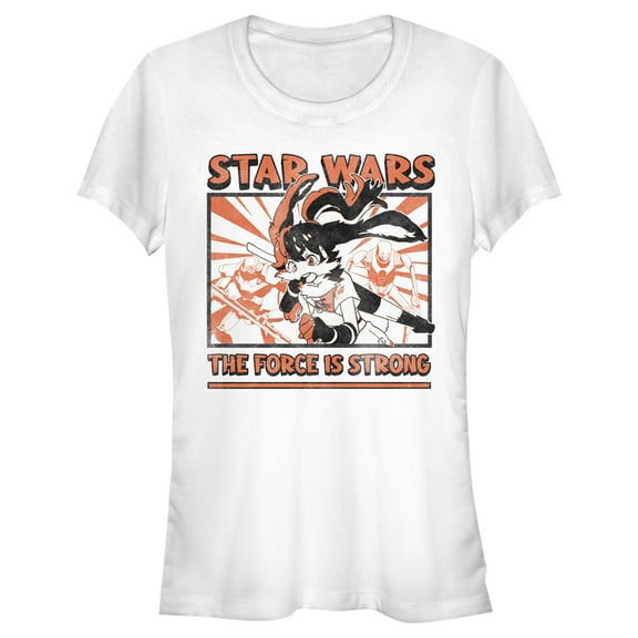 Junior's Star Wars: Visions The Force is Strong Graphic Tee White 2X Large
