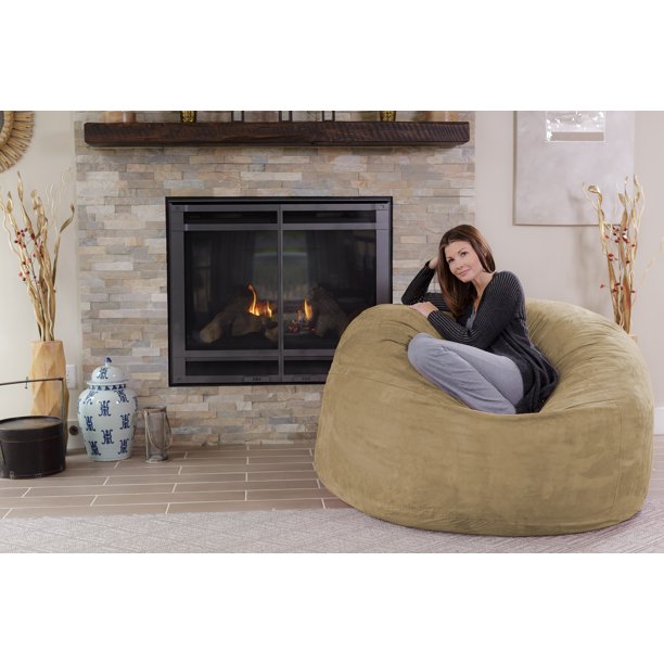 Chill Sack Bean Bag Chair, Memory Foam Lounger with Micorsuede Cover