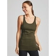 thumbnail image 2 of Kalon Women's 4-Pack Racerback Shelf Bra Camisole Base Layer, 2 of 3