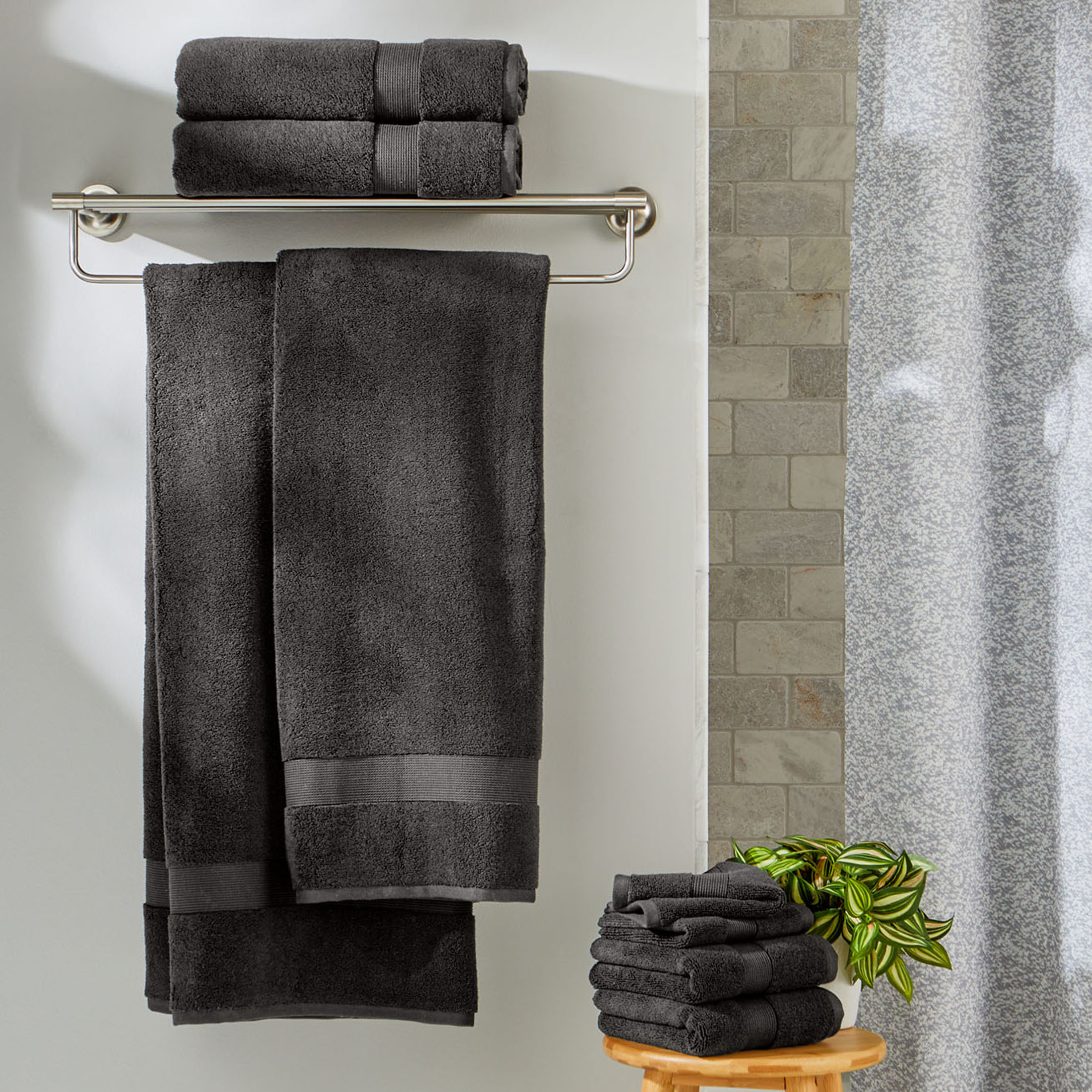 Better Homes & Gardens Signature Soft Hand Towel, Gray - image 2 of 6