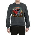thumbnail image 2 of Wild Bobby, Vintage Hot Rod Old Garage Cars and Trucks Unisex Crewneck Graphic Sweatshirt, Charcoal, X-Large, 2 of 3
