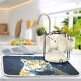 thumbnail image 5 of Leopard Cheetah Front Dish Drying Mat Dish Drainer Rack Mats Water Absorbent Non-Slip Easy Clean Heat Resistant for Kitchen Counter, 5 of 8
