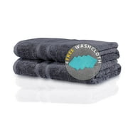 Bella Vista Bath Towels 2 Pc Set With Free 4 Washcloths- Plush, Soft and Absorbent, Pack of 2 Towels- 27 x 54 Inches- Virgin Ring Spun Cotton. By Cotton Homes(Set Of 2 Piece Bath Towels, C.Grey)
