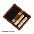 thumbnail image 3 of Mahogany Wood Reed Storage Case for Tenor/Alto/Soprano Saxophone & Clarinet - Holds 2 Reeds, Soft Cloth Lining, 2 Ventilation Holes, Smooth Surface, Exquisite Craftsmanship, Red Color (Reeds Not, 3 of 6