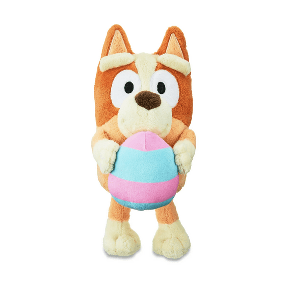 Bluey Bingo Egg Clip-On Plush 6" Easter 2025 Bingo Plush Hanger (Holding Egg)