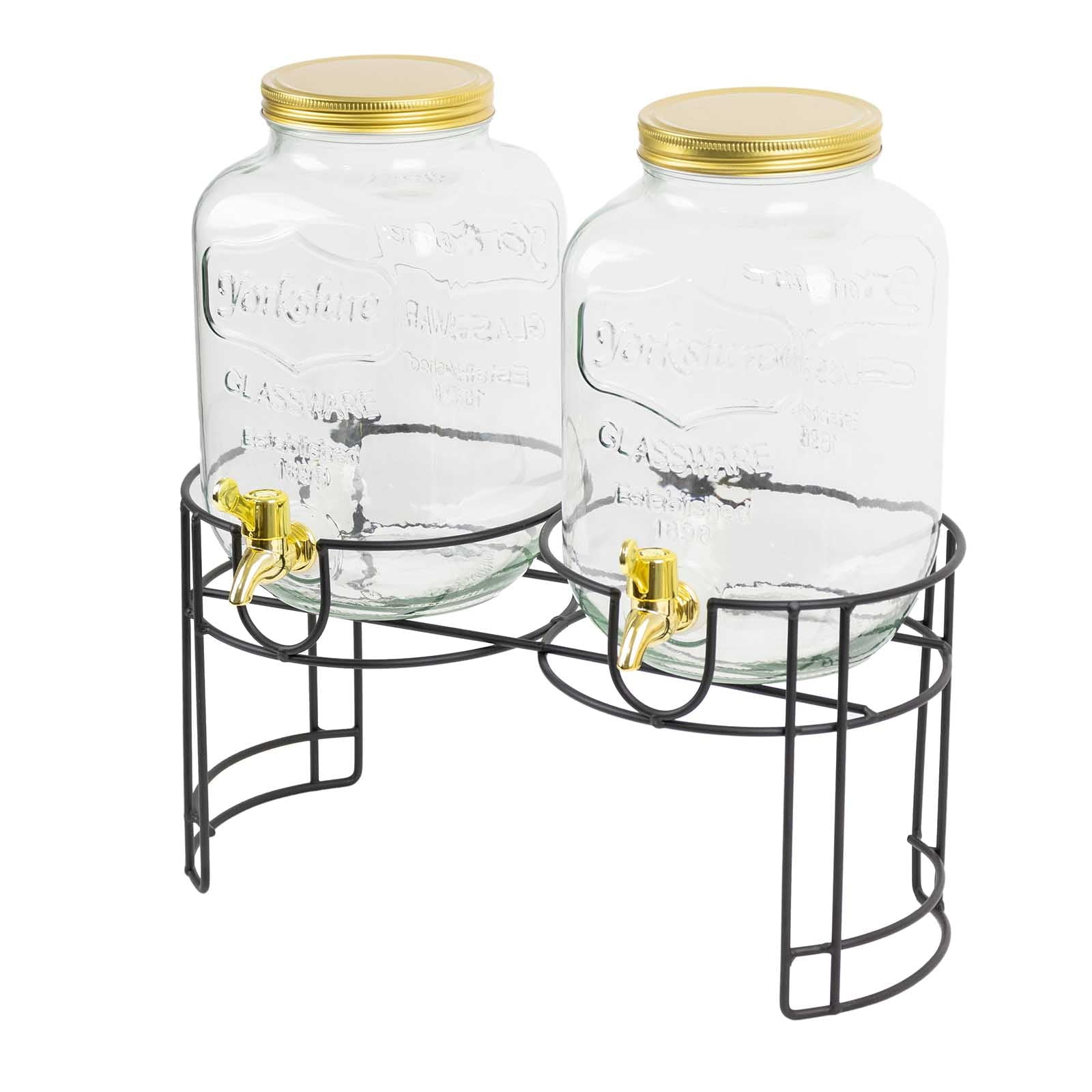 UMAID Drink Dispenser for parties [Set of 2] 1 Gallon Glass Jar Bevera –  UmAid Products