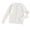 White, variant on Cable Knit Cardigan Long Sleeve Round Neck Button Front Solid Color Casual Comfortable Top For Kids