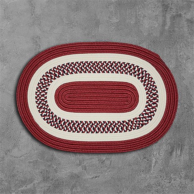 Colonial Mills Rug FB70R024X120 2 x 10 ft. Flowers Bay Braided Rug Patriot Red