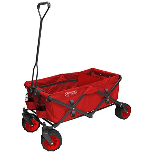 Creative Distributeur Extérieur 900251 Chariot Pliant Tout-Terrain, (Rouge) - Séparateur Inclus