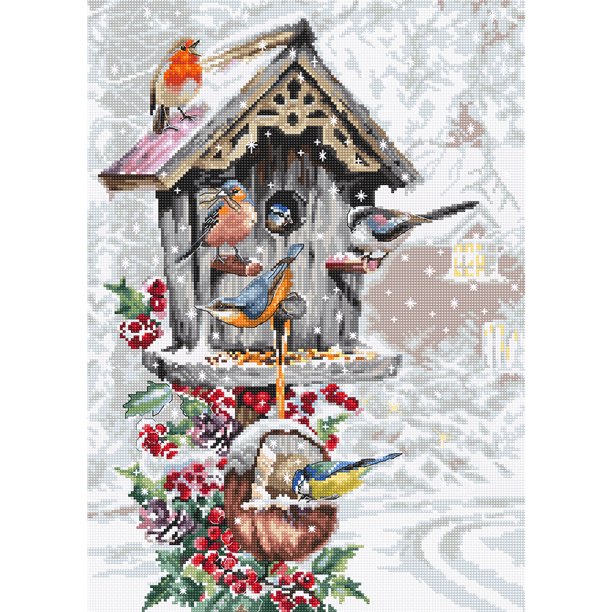 Cuadros Decorativos Juego completo de bordado con cuentas de 11 quilates, kit artesanal de algodón para manualidades con bordado de pájaros y buzones Ehuebsd Nuevos Originales