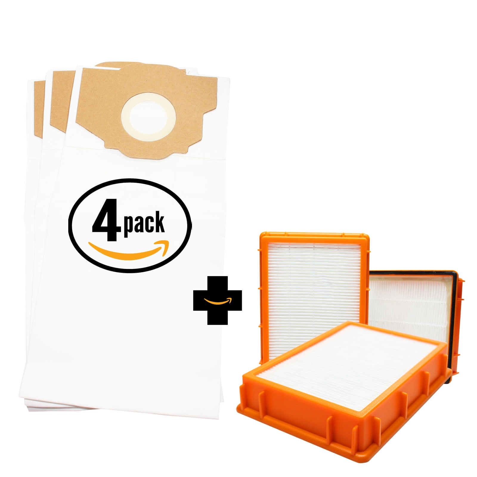 12 Replacement Eureka Boss SmartVac 4870MZ Vacuum Bags & 3 HEPA Filter
