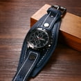 thumbnail image 6 of Avaner Steampunk Analog Quartz Watch: Multi-layer Leather Strap Watch with Three-eye Decorative Dial and Bar Scale for Men - for Gifts, 6 of 9