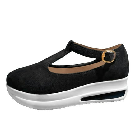 

Women s Fashion Wedge Platform Buckle Strap Sandals Ladies Cusual Solid Shoesblack sandals women flat dressy black sandals women flat dressy comfortable
