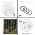 thumbnail image 4 of Forest Shower Curtain, Waterproof Shower Curtains for Bathroom, Spring Oil Painting Country Cabin Trees Flower Washable Fabric Bathtub Curtain Set Bath Decor with 12 Hooks Long 72"x84", 4 of 8