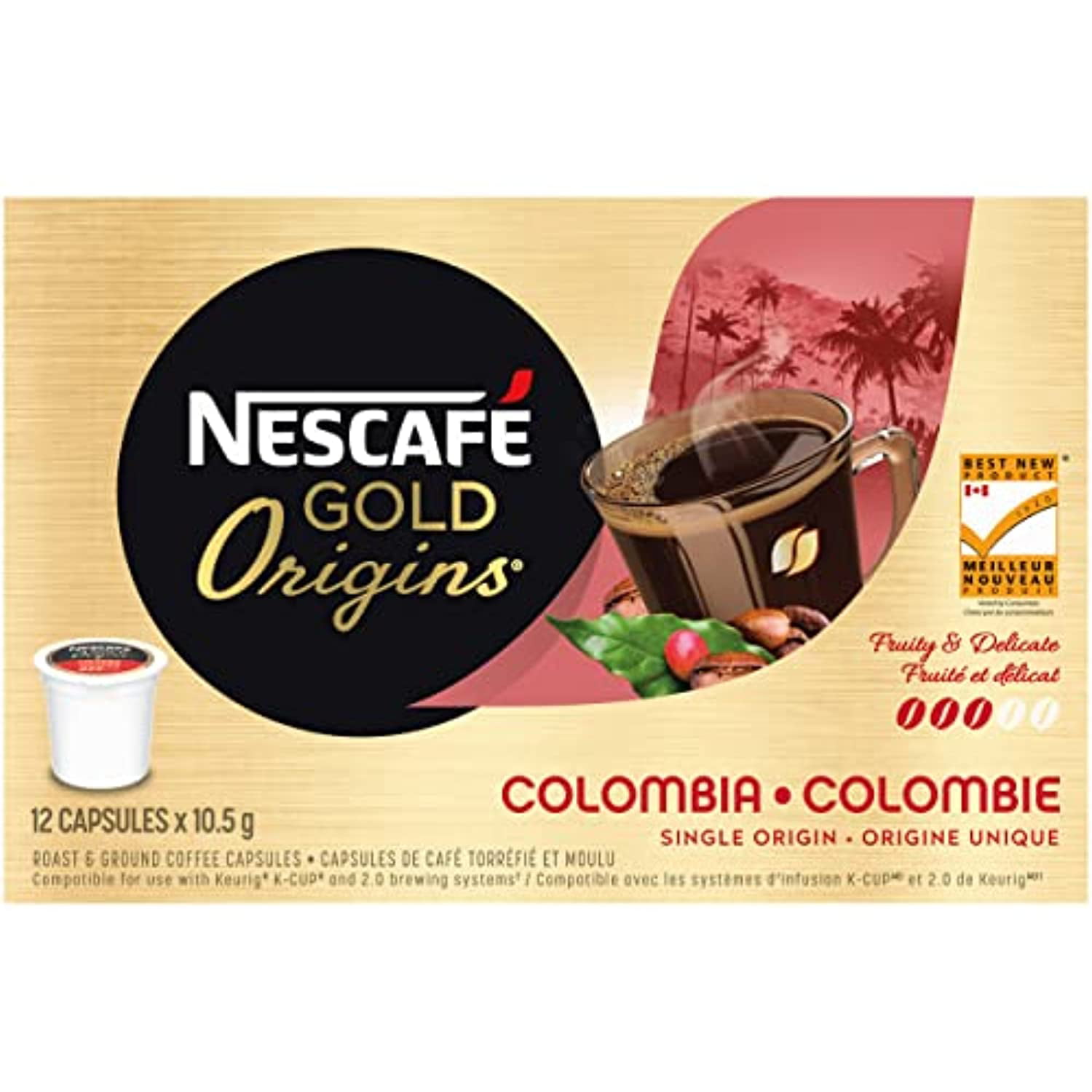 Nescafe Gold Origins, Colombia Coffee Capsules, 12Ct X 10.5 G
