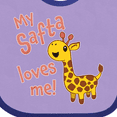 thumbnail image 4 of Inktastic My Safta Loves Me Cute Giraffe Boys or Girls Baby Bib, 4 of 4