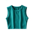 thumbnail image 2 of WOLLED Youth Girls Athletic Tank Tops Racerback Crop Sport Tank Top Sleeveless Dance Vests Shirts Top for Gymnastics Dancewear, 2 of 10