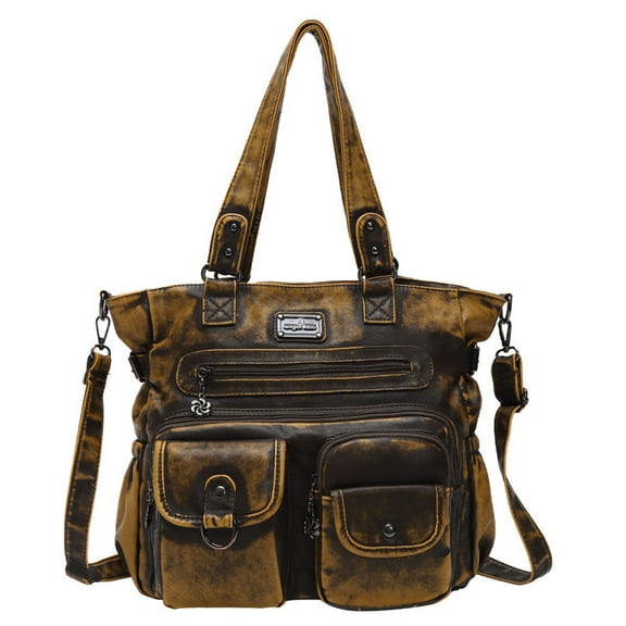 Angelkiss Purses Handbags for Women PU Tote Satchel Bags for Women Pockets Shoulder Bag