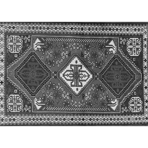 Ahgly Company Indoor Rectangle Persian Gray Traditional Area Rugs, 5' x 7'