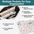 thumbnail image 3 of FORMRS Tote Bag for Women Quilted Large Capacity Travel Work Carry On Shoulder Handbag, Colorful Ice Cream Pattern, 3 of 7