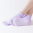 thumbnail image 1 of Yoga Socks Open Toe Open Back Professional Dispensing Women Yoga Five Finger Socks Toe Socks, 1 of 5