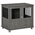 thumbnail image 1 of PawHut Dog Crate Furniture, Dog Kennel End Table for Medium Dogs, Grey, 1 of 10