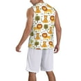 thumbnail image 2 of Naloa Tiger Lion Basketball Jersey Reversible Men's Mesh Athletic Sports Shirts Training Practice S-4XLSmall, 2 of 6