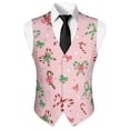 thumbnail image 4 of Uorisanigo Candy Cane Print Men's Vest Jacket Sleeveless Vest for Men Casual Size M V Neck Regular Fit Waistcoat Suit Vests Fashion Fit for Casual Dress, 4 of 7